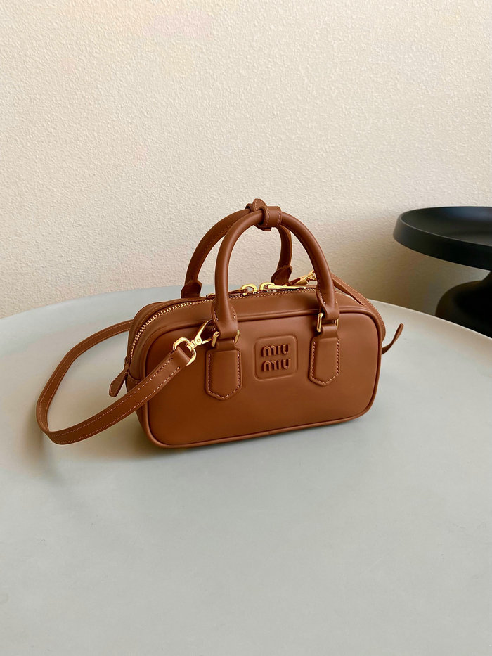 Miu Miu Arcadie leather bag Camel 5BB142