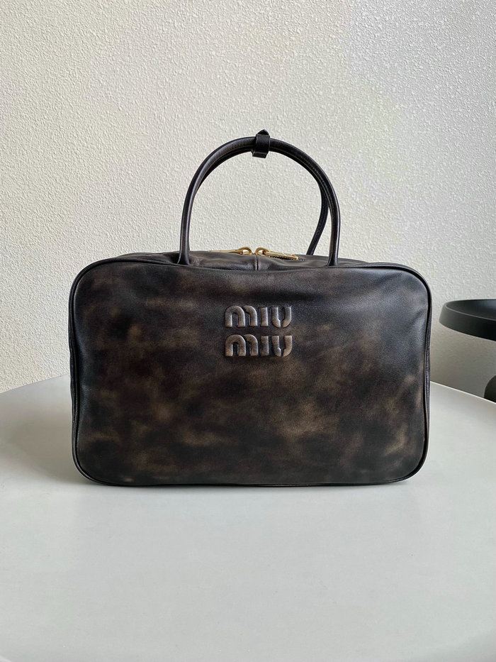 Miu Miu Leather top-handle bag Grey 5BB117