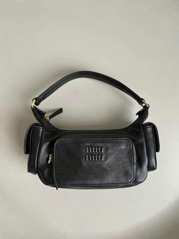 Miu Miu Nappa leather Pocket bag Black 5BC146