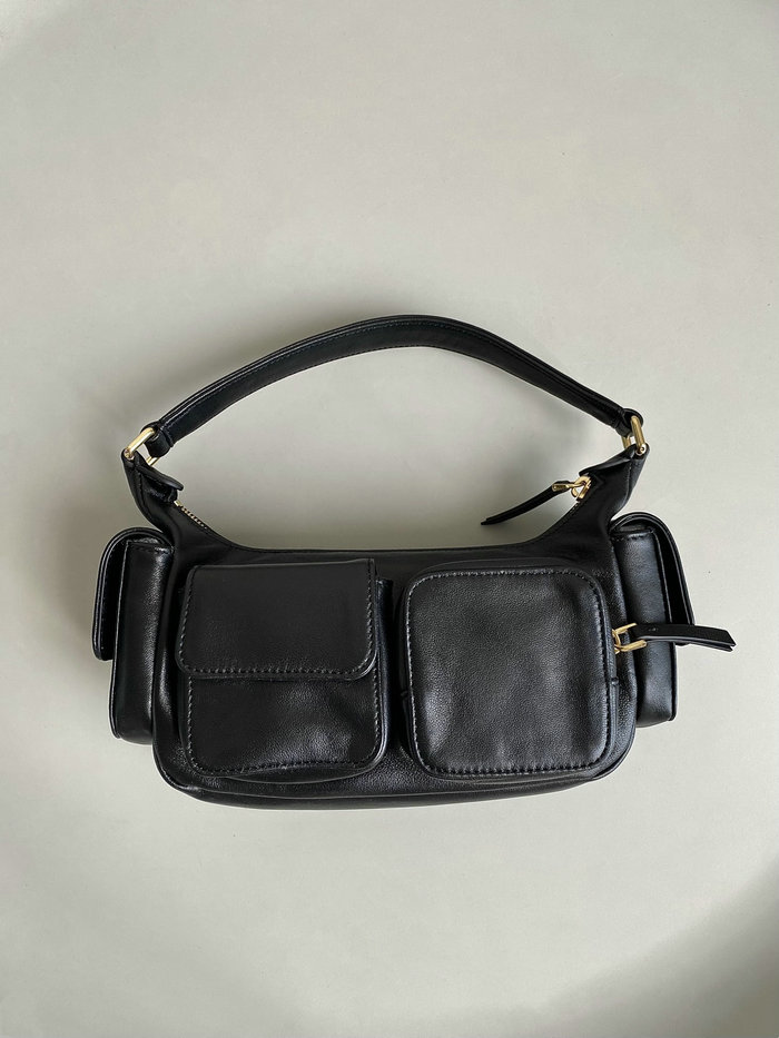 Miu Miu Nappa leather Pocket bag Black 5BC146