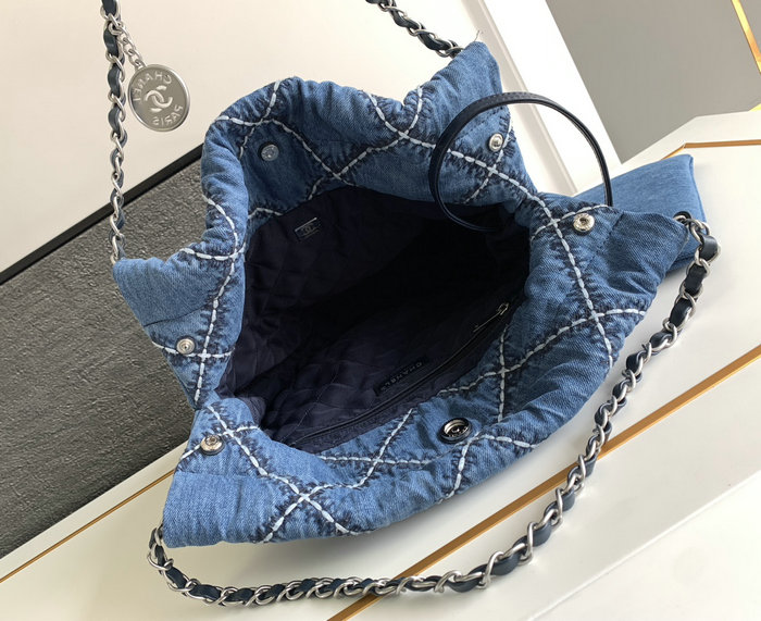 Small Chanel 22 Denim Handbag AS3260