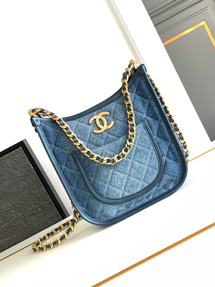 Chanel Denim Hobo Handbag AS4532