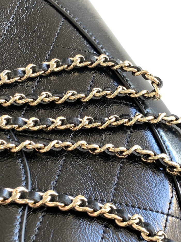 Chanel Mini 31 Clutch With Chain Black AS3656