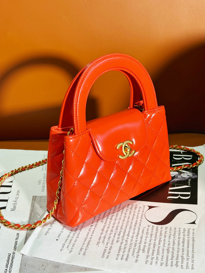 Chanel Mini Kelly Shopping Bag Orange AS4416