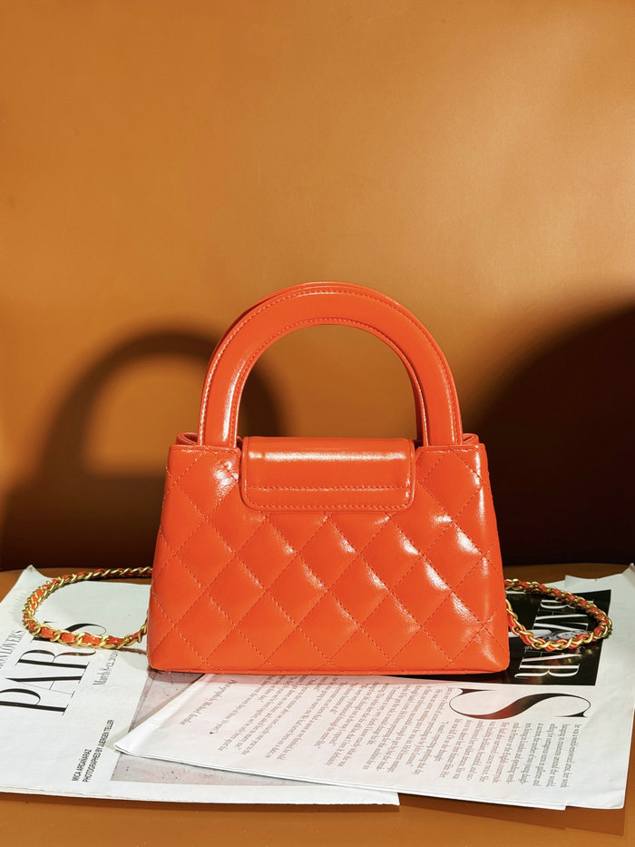 Chanel Mini Kelly Shopping Bag Orange AS4416