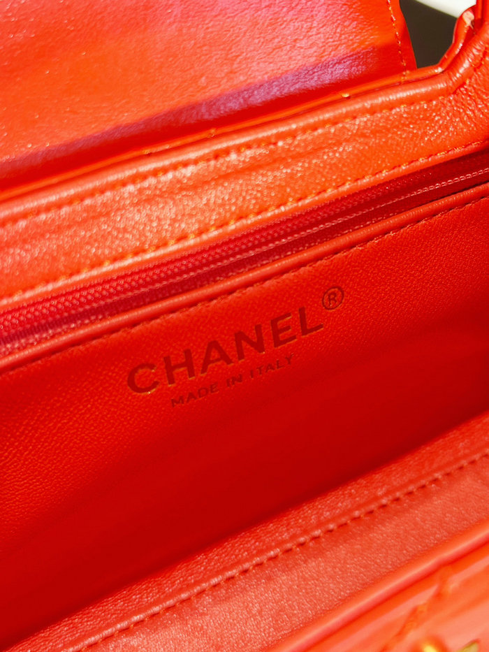 Chanel Mini Kelly Shopping Bag Orange AS4416