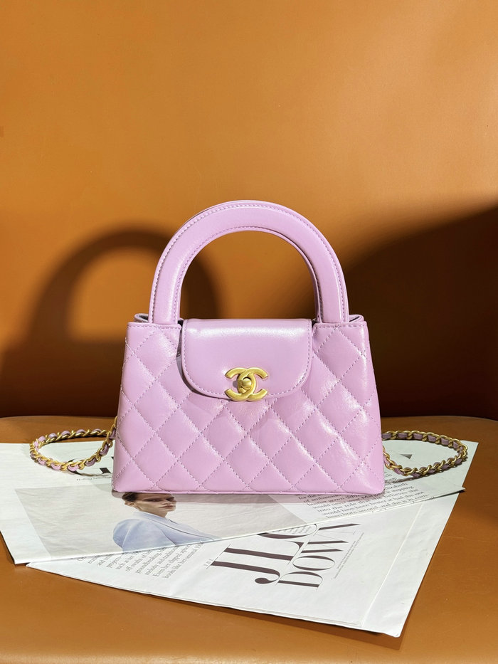 Chanel Mini Kelly Shopping Bag Purple AS4416