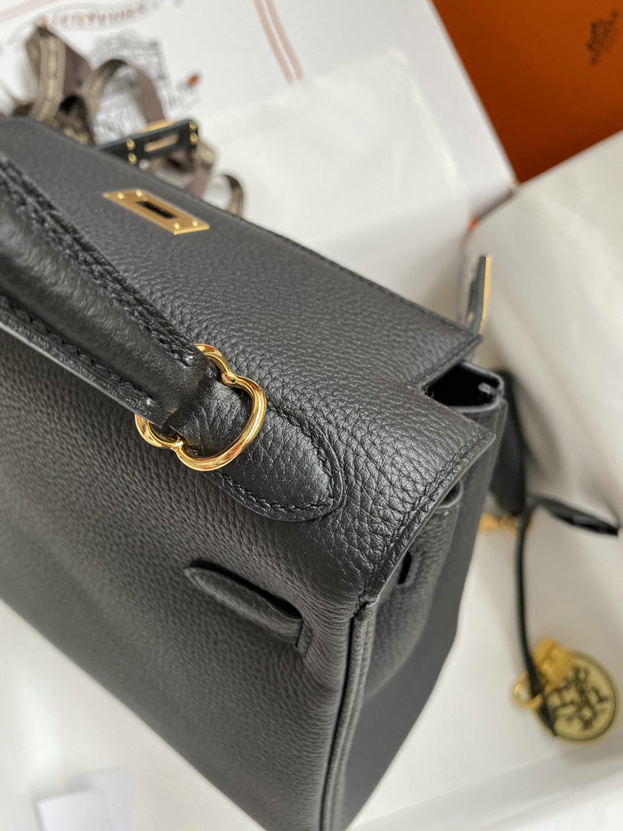 Hermes Togo Leather Kelly Bag Black HKT0408