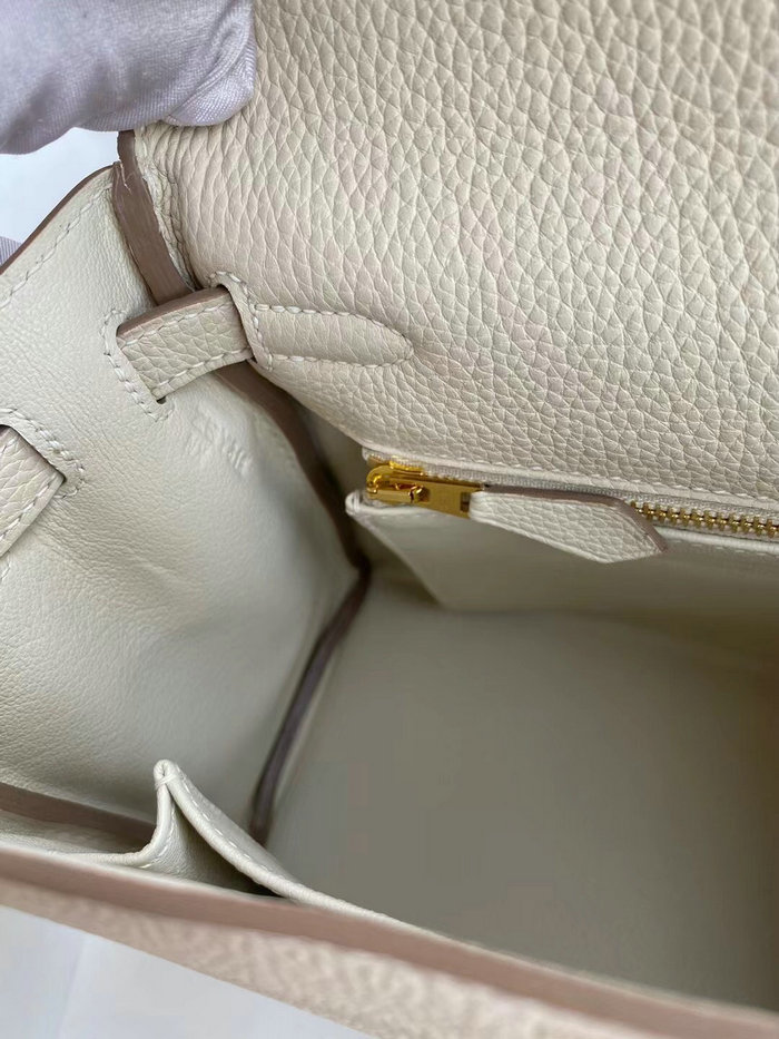 Hermes Togo Leather Kelly Bag Craie HKT0408