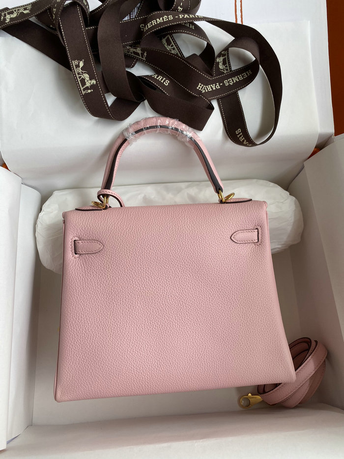 Hermes Togo Leather Kelly Bag Rose Saiura HKT0408