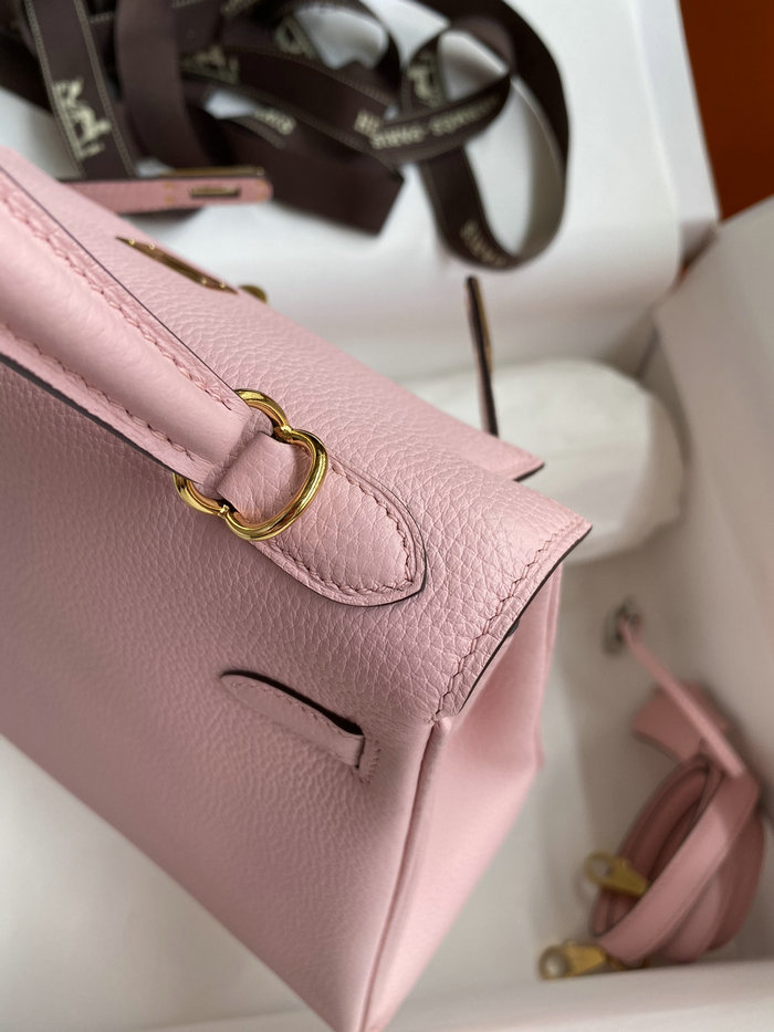 Hermes Togo Leather Kelly Bag Rose Saiura HKT0408