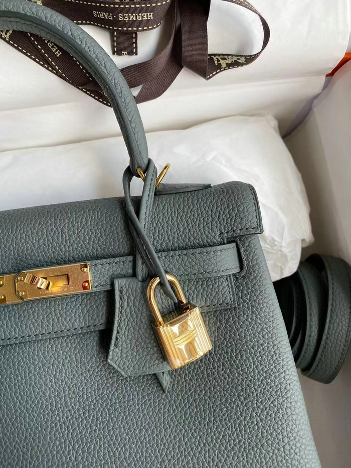 Hermes Togo Leather Kelly Bag Vert Amande HKT0408