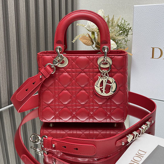 Lady Dior My ABCDior Lambskin Bag Red DM0538