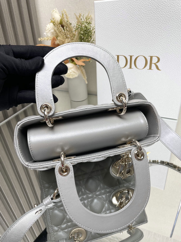 Lady Dior My ABCDior Lambskin Bag Shiny Grey DM0538