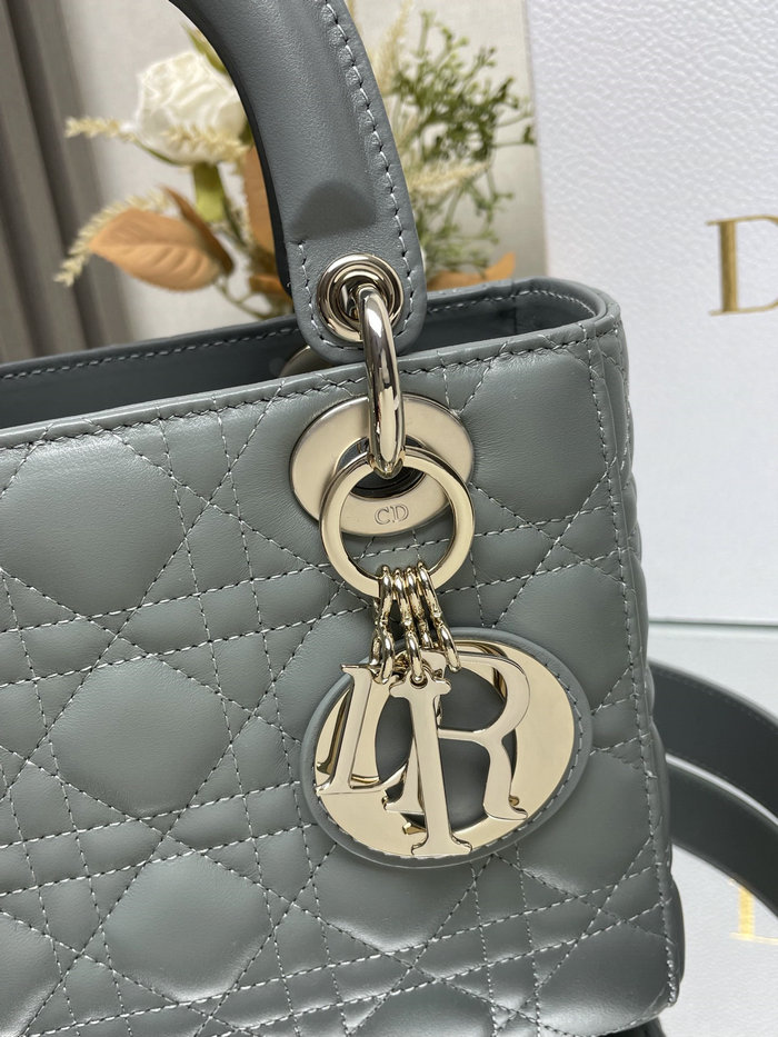 Lady Dior My ABCDior Lambskin Bag Stone Grey DM0538