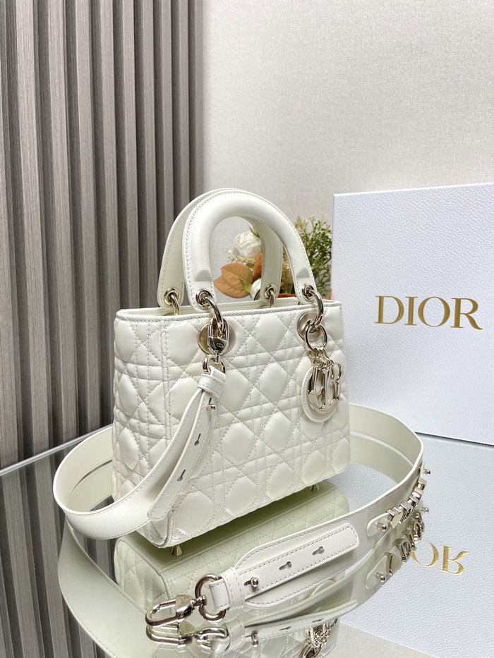 Lady Dior My ABCDior Lambskin Bag White DM0538