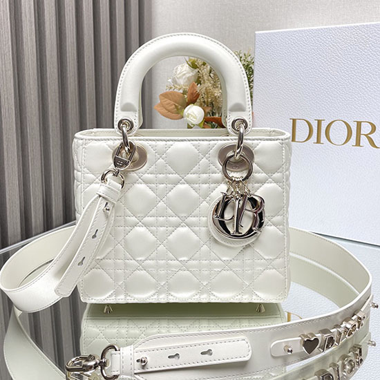 Lady Dior My ABCDior Lambskin Bag White DM0538