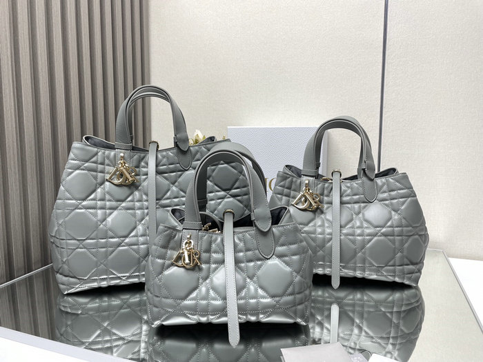 Large Dior Toujours Bag Stone Grey M3319