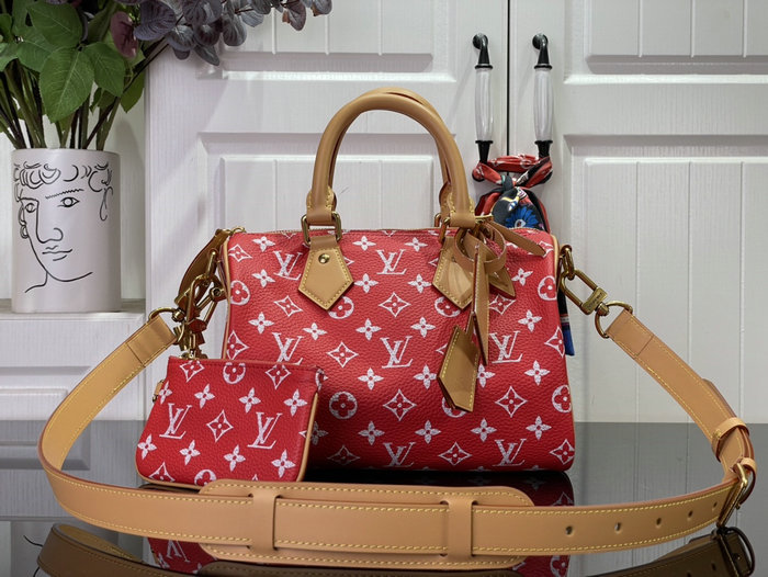 Louis Vuitton Speedy P9 Bandouliere 25 Red M24423