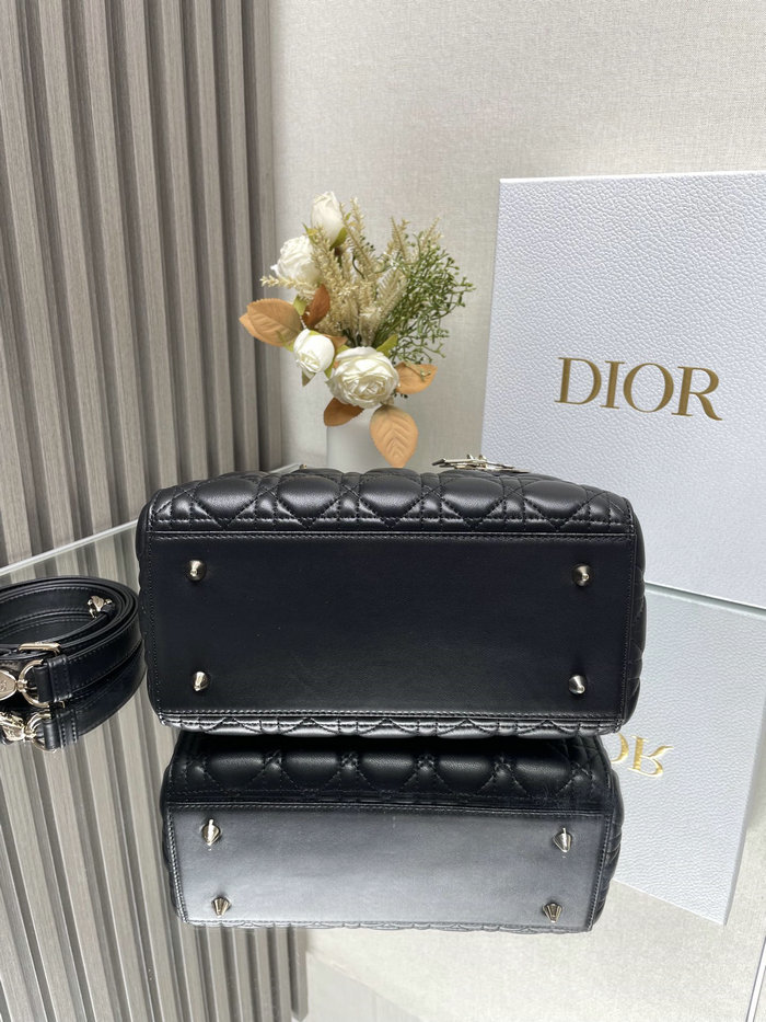 Medium Lady Dior Lambskin Bag Black D2454