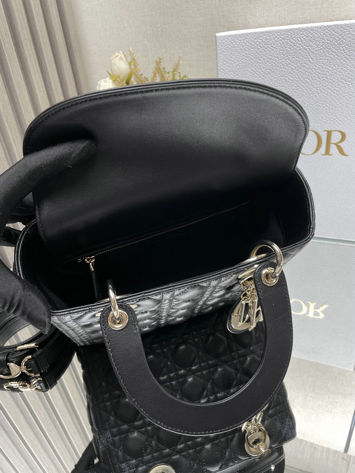 Medium Lady Dior Lambskin Bag Black D2454