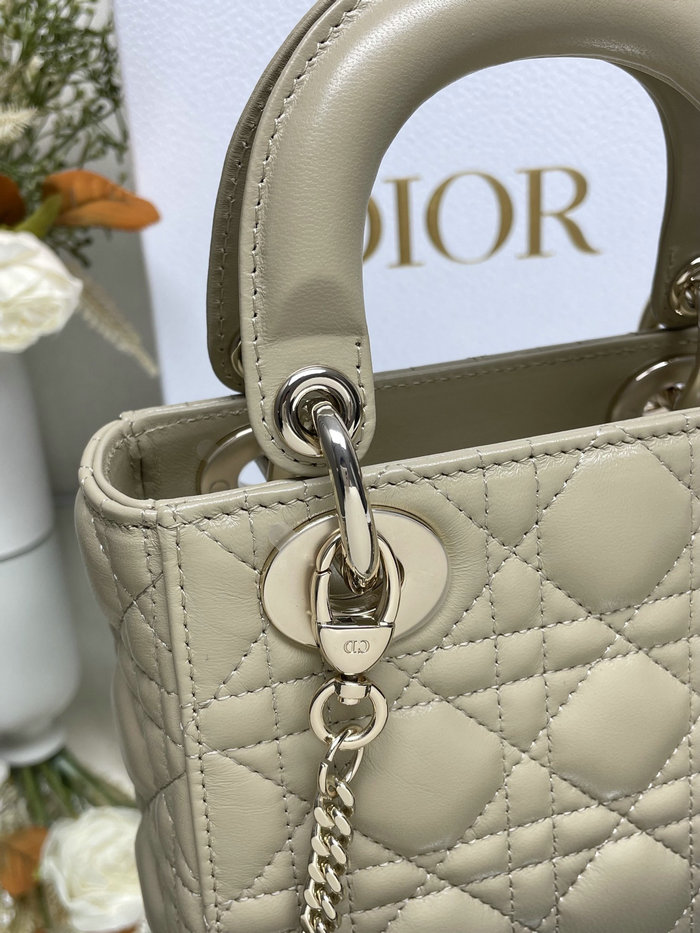 Mini Lady Dior Lambskin Bag Beige MD0505