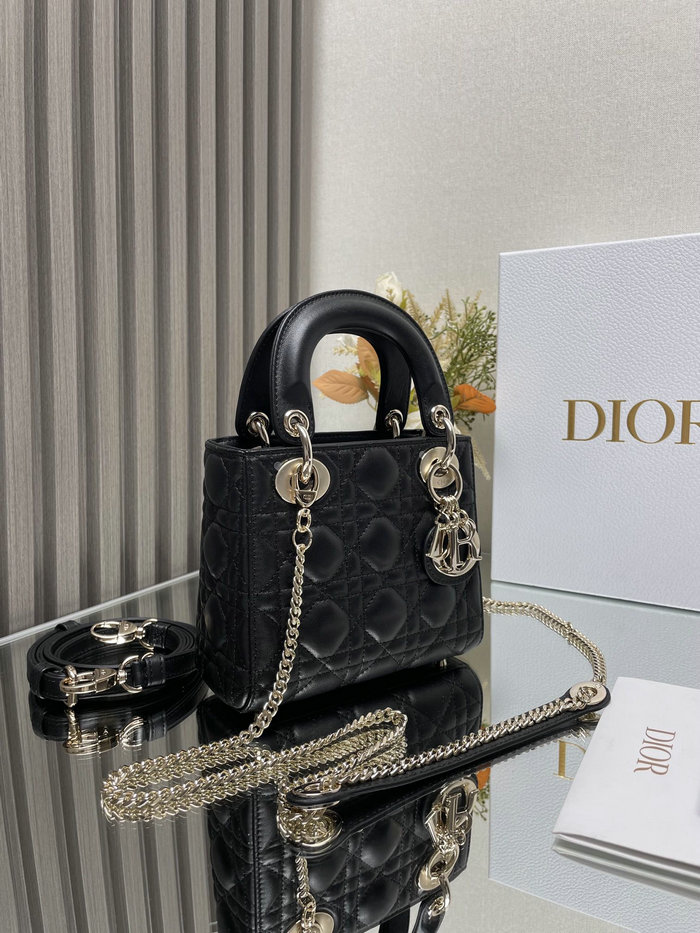 Mini Lady Dior Lambskin Bag Black MD0505