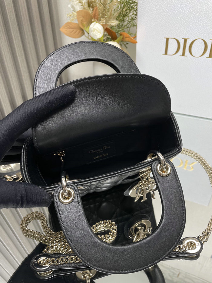 Mini Lady Dior Lambskin Bag Black MD0505