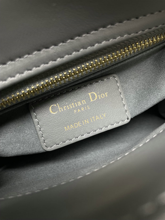 Mini Lady Dior Lambskin Bag Stone Grey MD0505