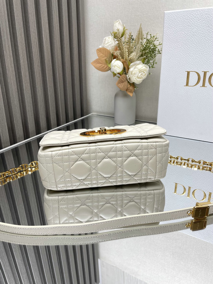 Small Dior Caro Bag White DM9012