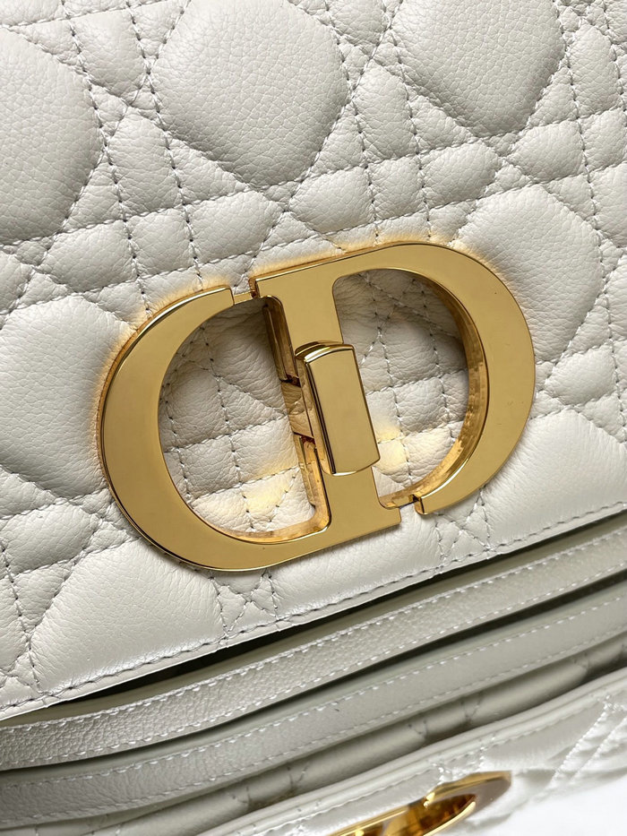 Small Dior Caro Bag White DM9012