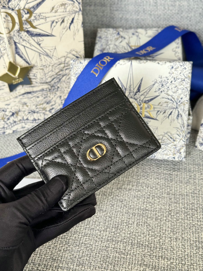 Dior Caro Freesia Card Holder Black S5130