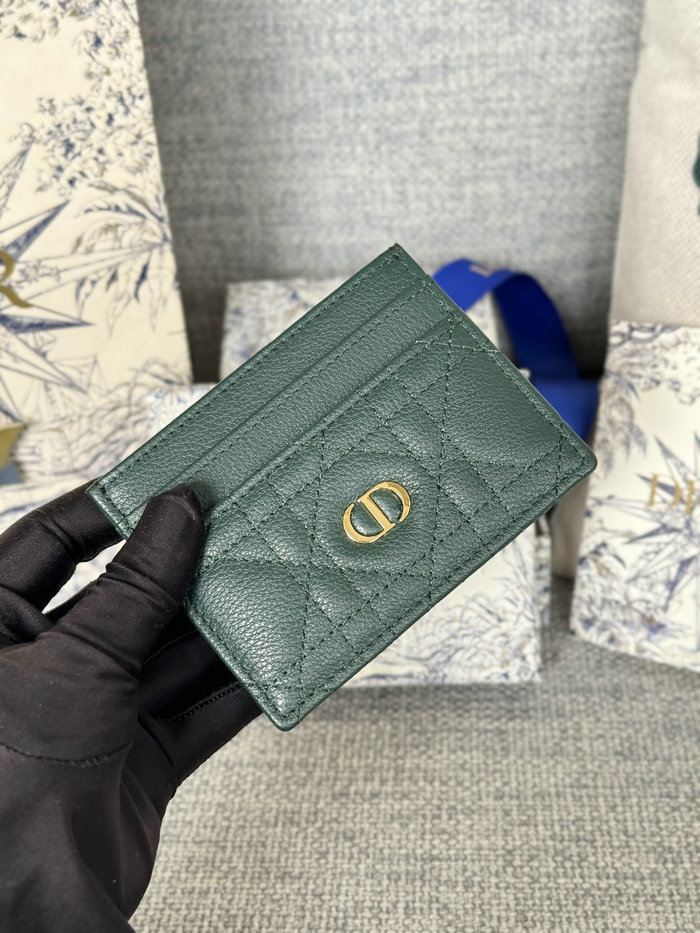 Dior Caro Freesia Card Holder Green S5130