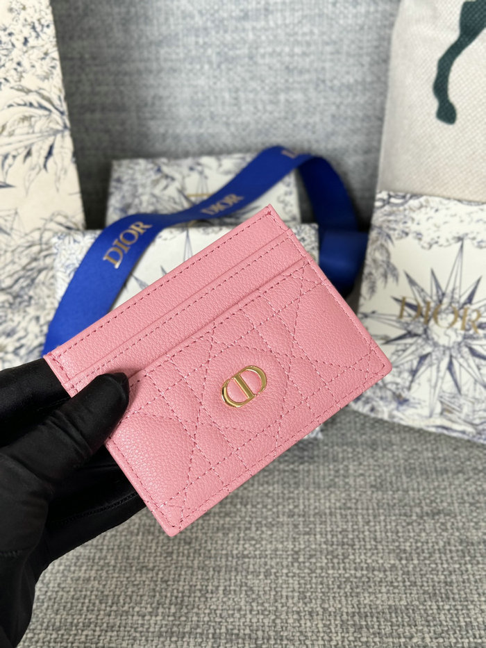 Dior Caro Freesia Card Holder Rose S5130