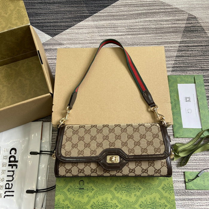 Gucci Luce Small Shoulder Bag Brown 786027