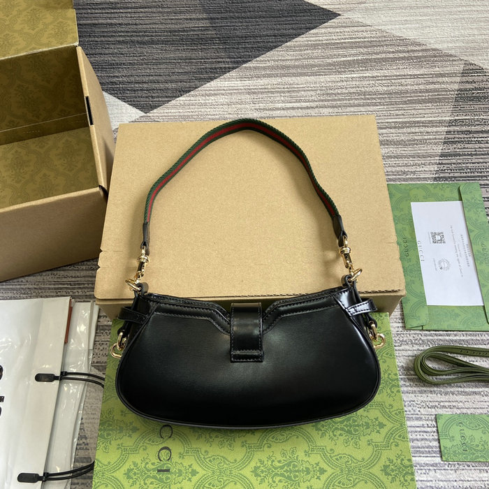 Gucci Moon Side Mini Leather Shoulder Bag Black 786015