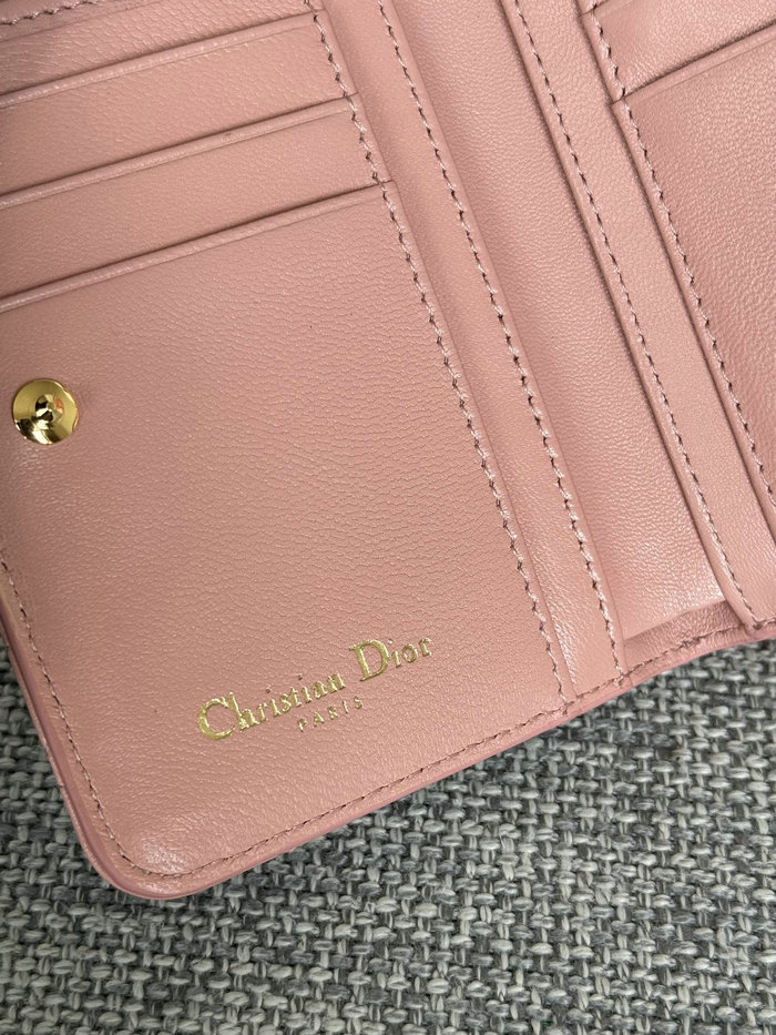 Lady Dior Lambskin Scarlet Wallet Pink S5032