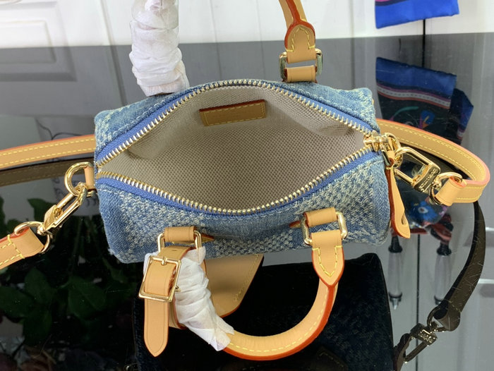 Louis Vuitton Denim Nano Speedy N40682