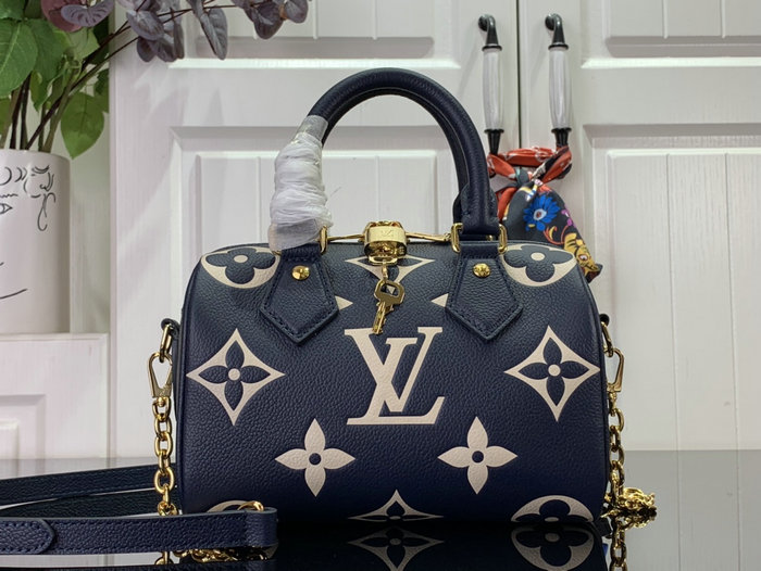 Louis Vuitton Speedy Bandouliere 20 Navy M47048