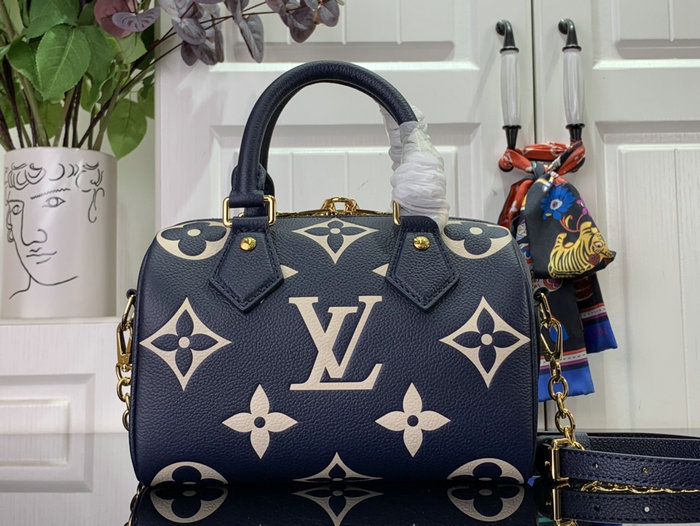 Louis Vuitton Speedy Bandouliere 20 Navy M47048