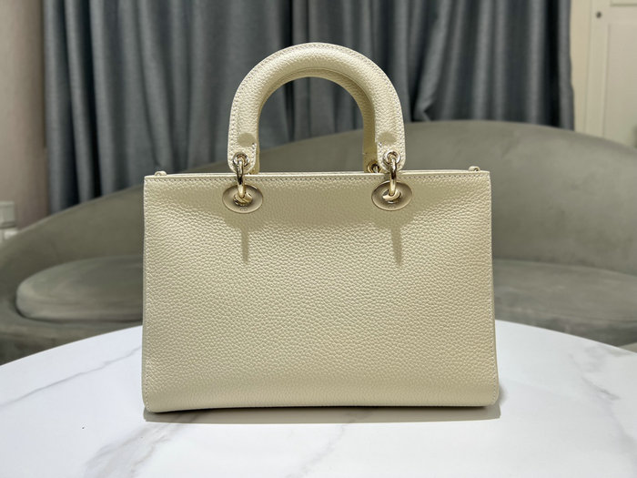 Medium Lady D-Sire My ABCDior Bag White DM9220