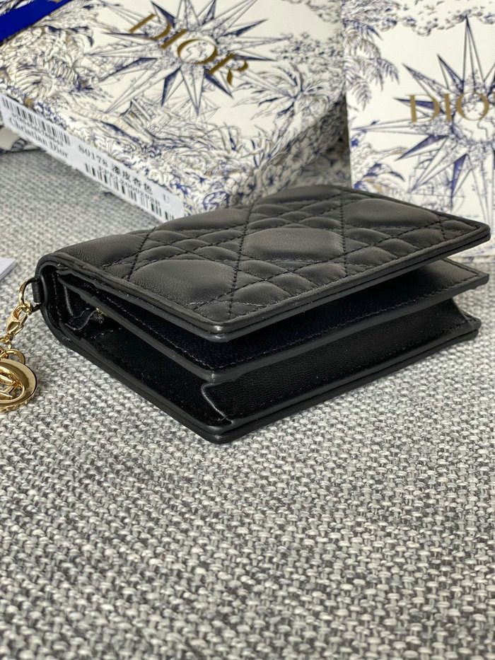 Mini Lady Dior Lambskin Gardenia Wallet S0178