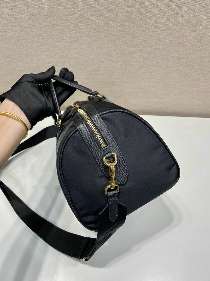 Prada Nylon Top Handle Bag Black 1BB233