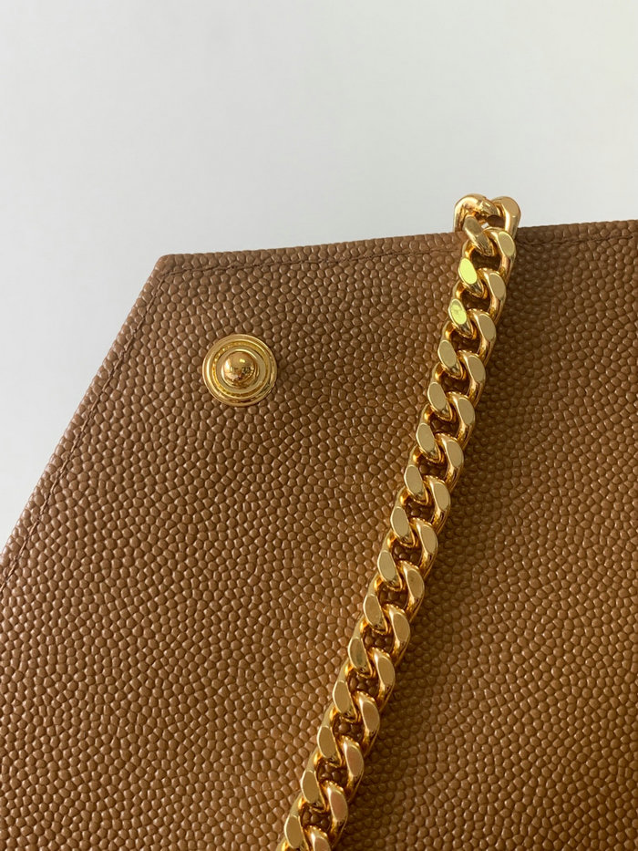 Saint Laurent Chain Wallet Brown 360452