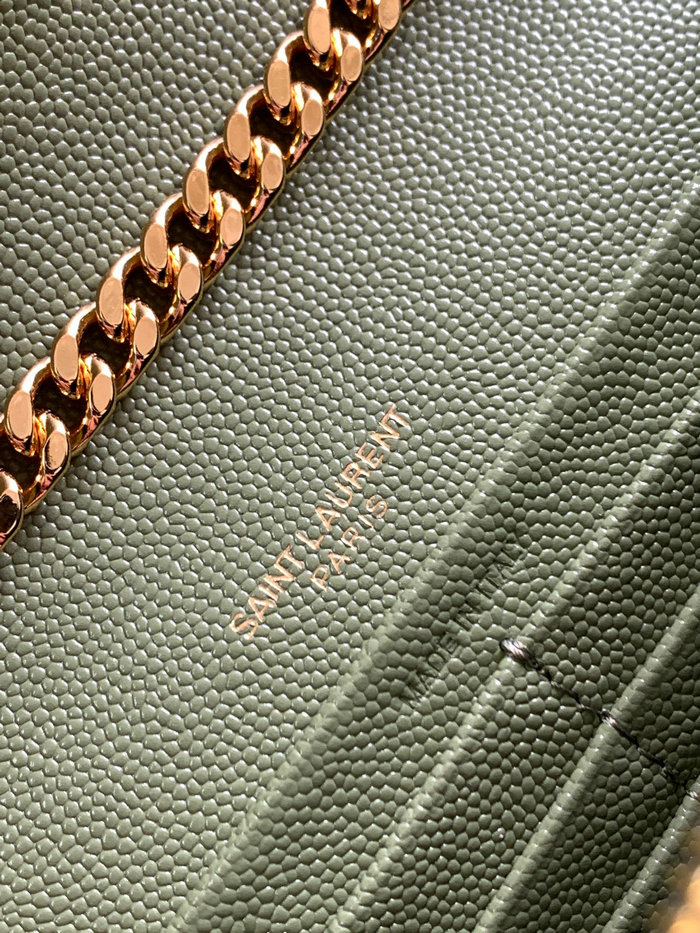 Saint Laurent Chain Wallet Green 360452