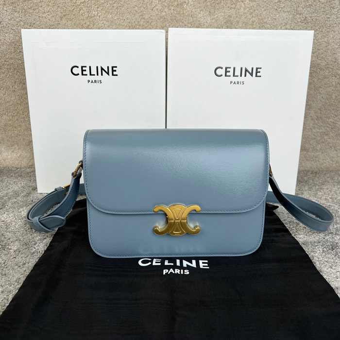 Celine Medium Triomphe Bag Blue Cl35023