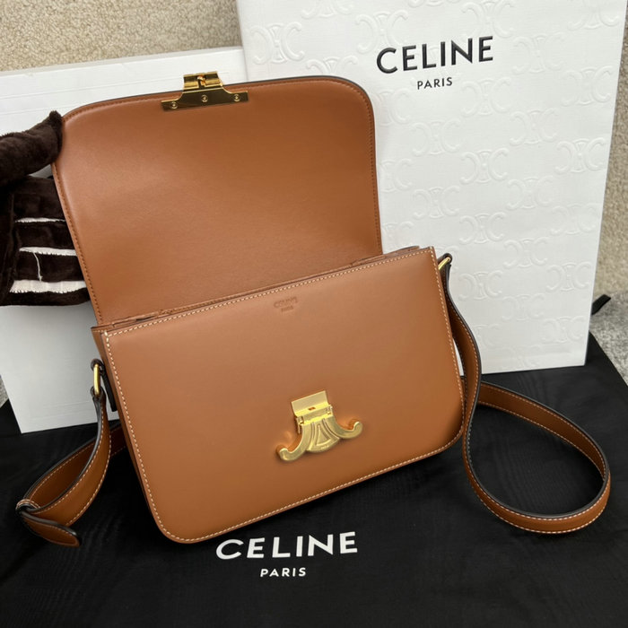 Celine Medium Triomphe Bag Dark Brown Cl35023