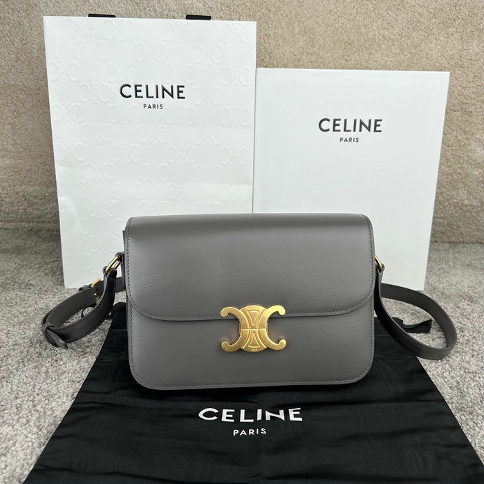 Celine Medium Triomphe Bag Dark Grey Cl35023