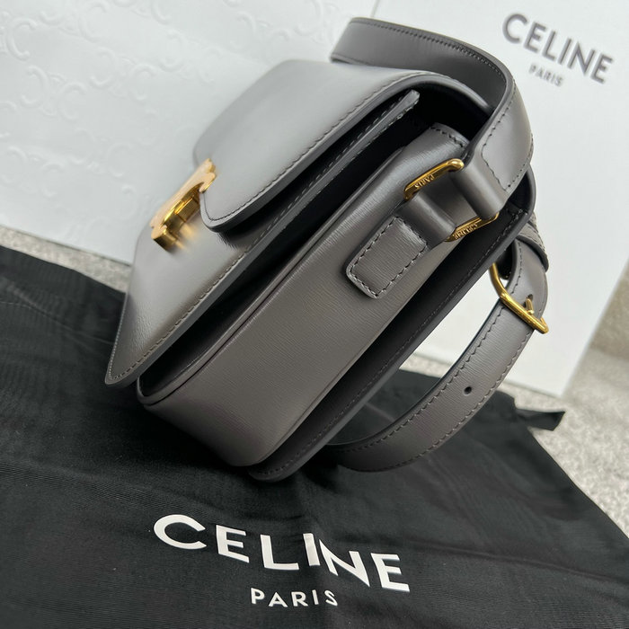 Celine Medium Triomphe Bag Dark Grey Cl35023