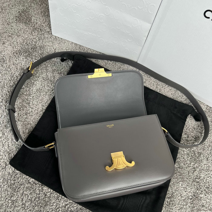 Celine Medium Triomphe Bag Dark Grey Cl35023